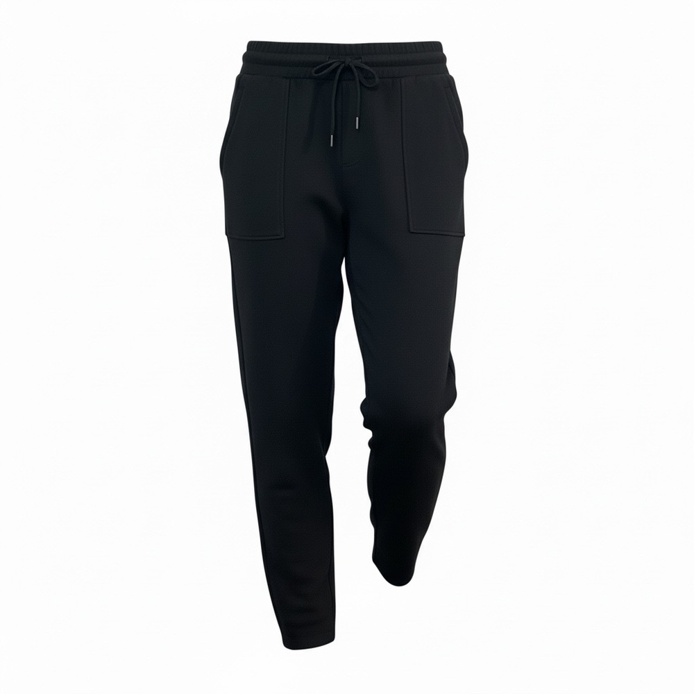T By Talbots Women Black Jogger Workout Pants Size MP Stretch Comfort Athleisure